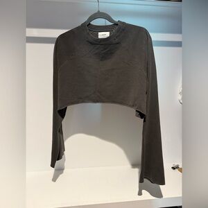 NWOT Joah Brown Long Sleeve Crop Top